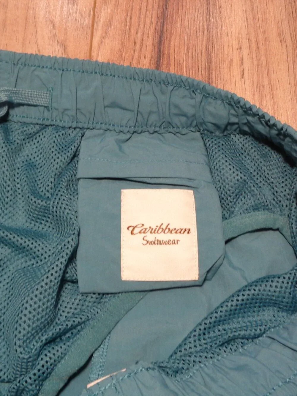 Caribbean Roundtree & Yorke / Size Small / Teal / New Men's Swim Trunks Shorts